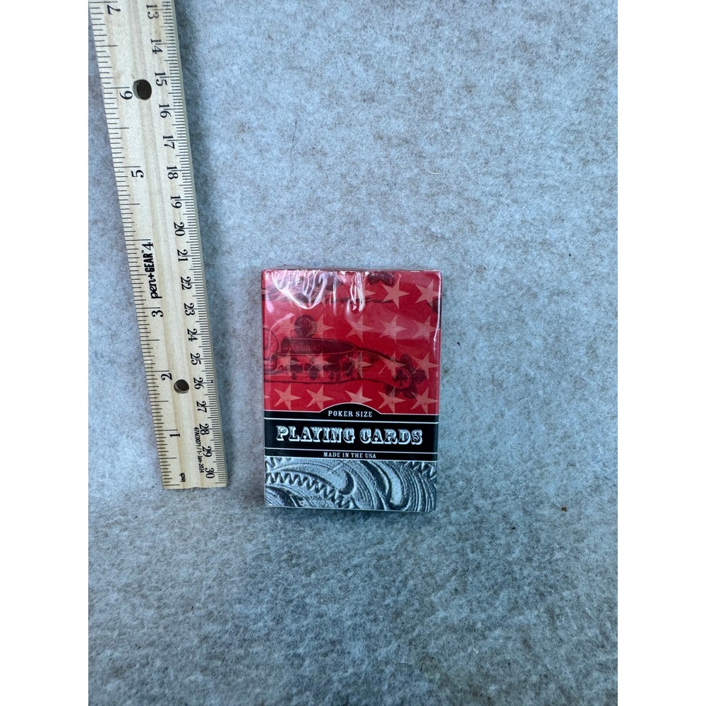 Poker Size Playing Cards‎ Red White Blue Stars Made in USA Sealed New